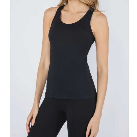 90 Degree By Reflex Powerflex Racerback Athletic Tank Green Black 2 Tops S - Picture 10 of 11